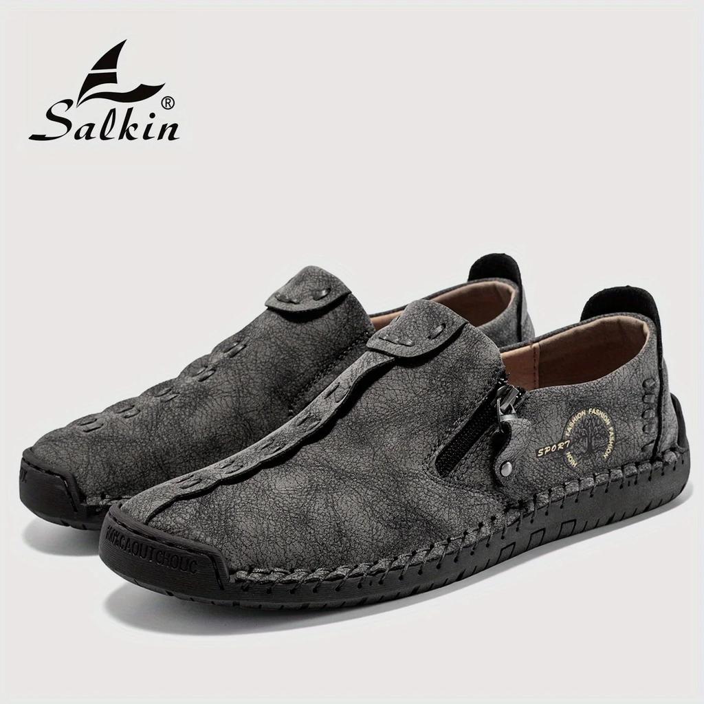 Leather Men's Casual Shoes Soft Soled Men's Loafers Breathable Non-slip Multi-color Driving Shoes Designer Shoes Hand-sewn