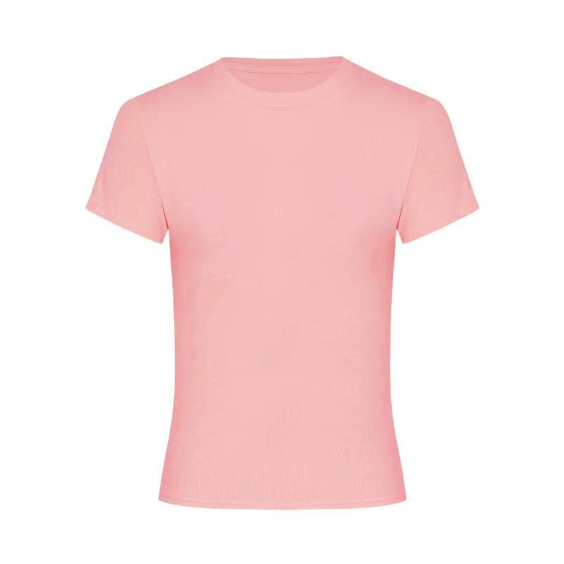 Shoulder Pinch Waist Slim Short-sleeved T-shirt Women's Summer New Korean Casual Bottoming Shirt Women's Top