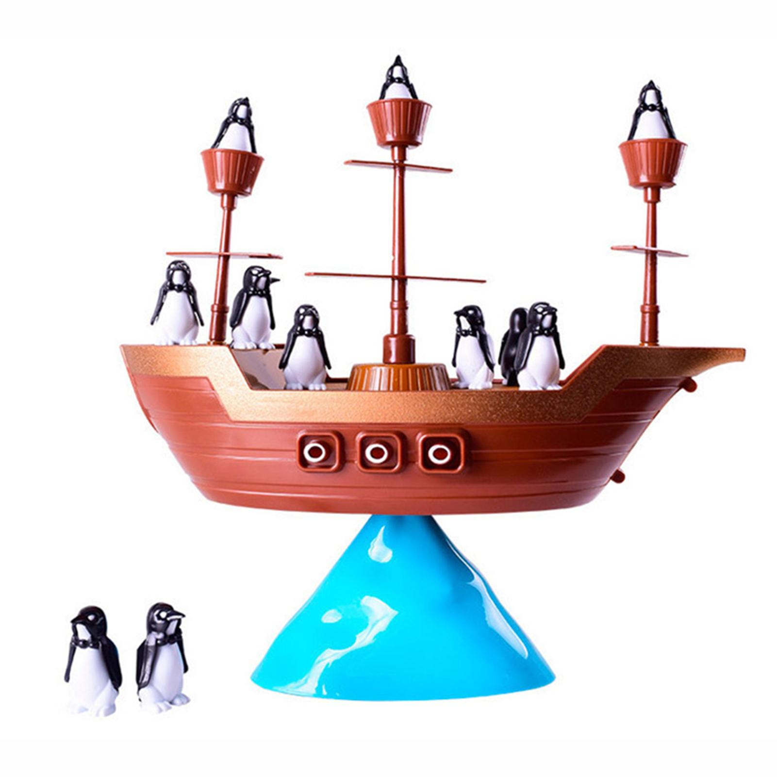 

Penguin Pirate Boat Balancing Game Figure Interactive Penguin Balance Toy Desktop Game Educational Toy For Kids China Mainland