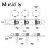 Musiclily Pro Classical Guitar 35mm Bouchet Gold Tuners, Pitch, Type,