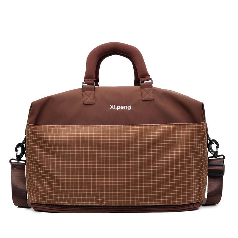 

New expandable fitness bag women s large-capacity wet and dry separation sports bag outdoor leisure independent shoe compartment travel bag темно-коричневого