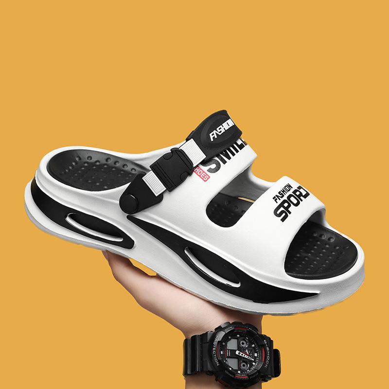 Men's Summer Non-Slip Thick Sole Sport Sandals: Dual-Use Beach/Outdoor Cushioned Slippers, Large Size