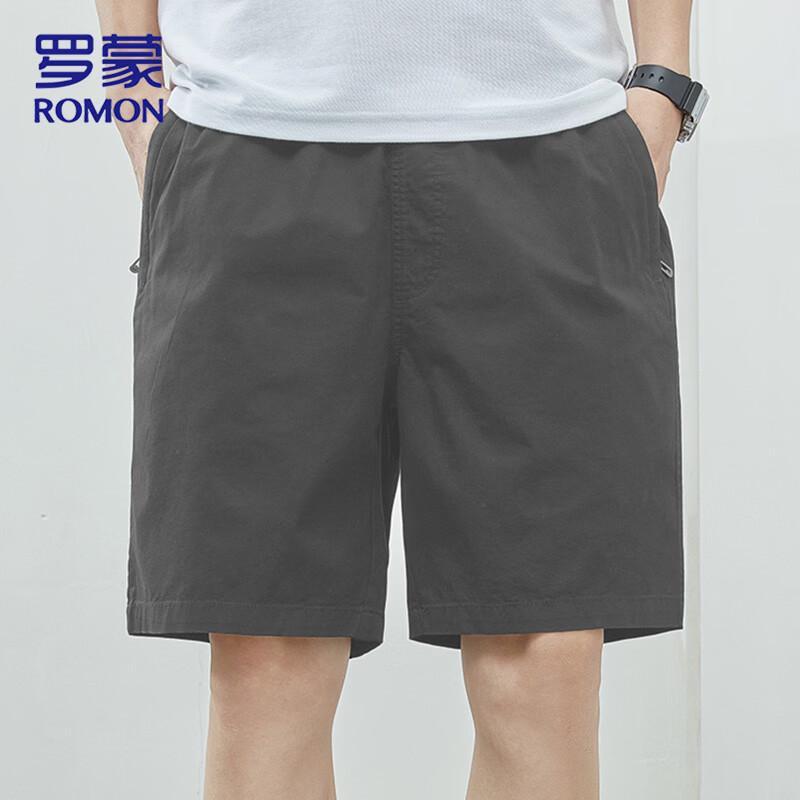 Romon Men s Long-Staple Cotton Summer Casual Shorts L