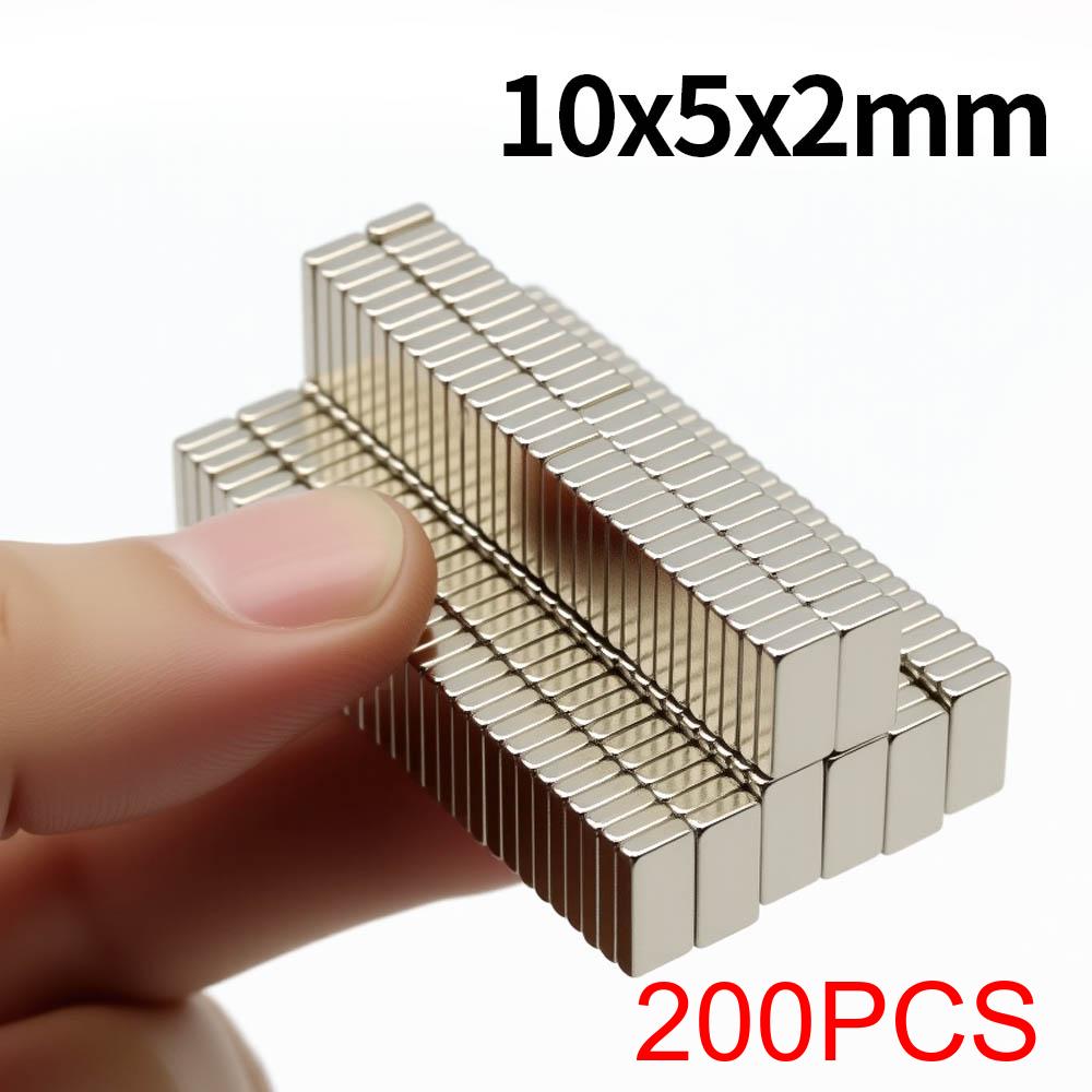 10x5x2mm Super Strong Neodymium Magnet N35 NdfeB Permanent Magnetic Imanes Block Powerful Magnets Refrigerator