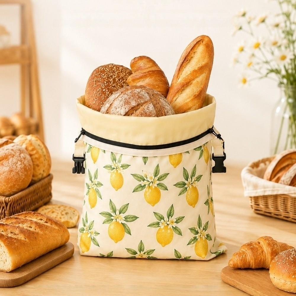 Lock Closure Bread Storage Bag Cotton Beeswax Coated Bags New Beeswax Bread Bags  Kitchen Use