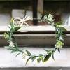 Kvinnlig Blomsterkrans Blommig Huvudbonad Festival Bröllop Hårkrans Fest Bladblomma Krans Blommig Armband