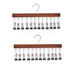 Natural Wood Cap Holder 12 Strong Clips For Baseball Hats Baby Caps Wooden Underwear And Gloves Trouser Clip