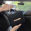 Car Tissue Box, Seersucker Small Fresh Decoration, Car Paper Drawer, Car Chair Back Hanging Storage Tissue Bag
