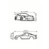 Christmas Metal Wall Decor Car Panel 40x16cm Unique Gift for Car Lovers