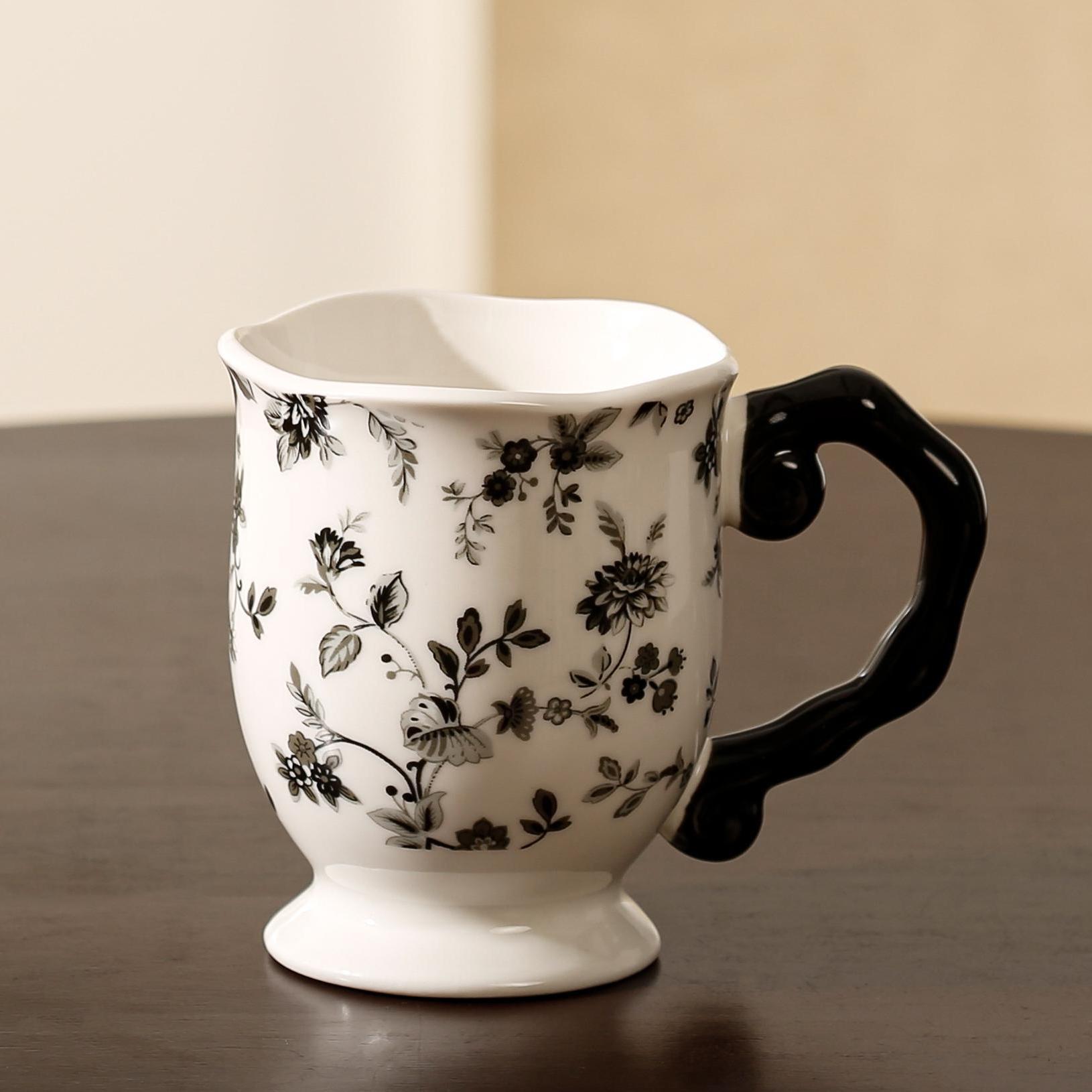 

Ретро Кружка Высокого Качества Высококачественная Керамическая Чашка Офисная Кофейная Чашка Креативная Большая Вместимость Чашка для Завтрака Сувенир 380ml