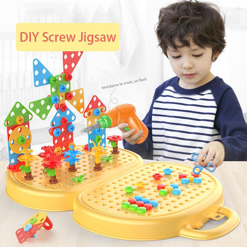 Cute Cartoon Double Sided Screw Tool Box DIY Toys Educational Toys Girls 6/7/8/10 Years Old