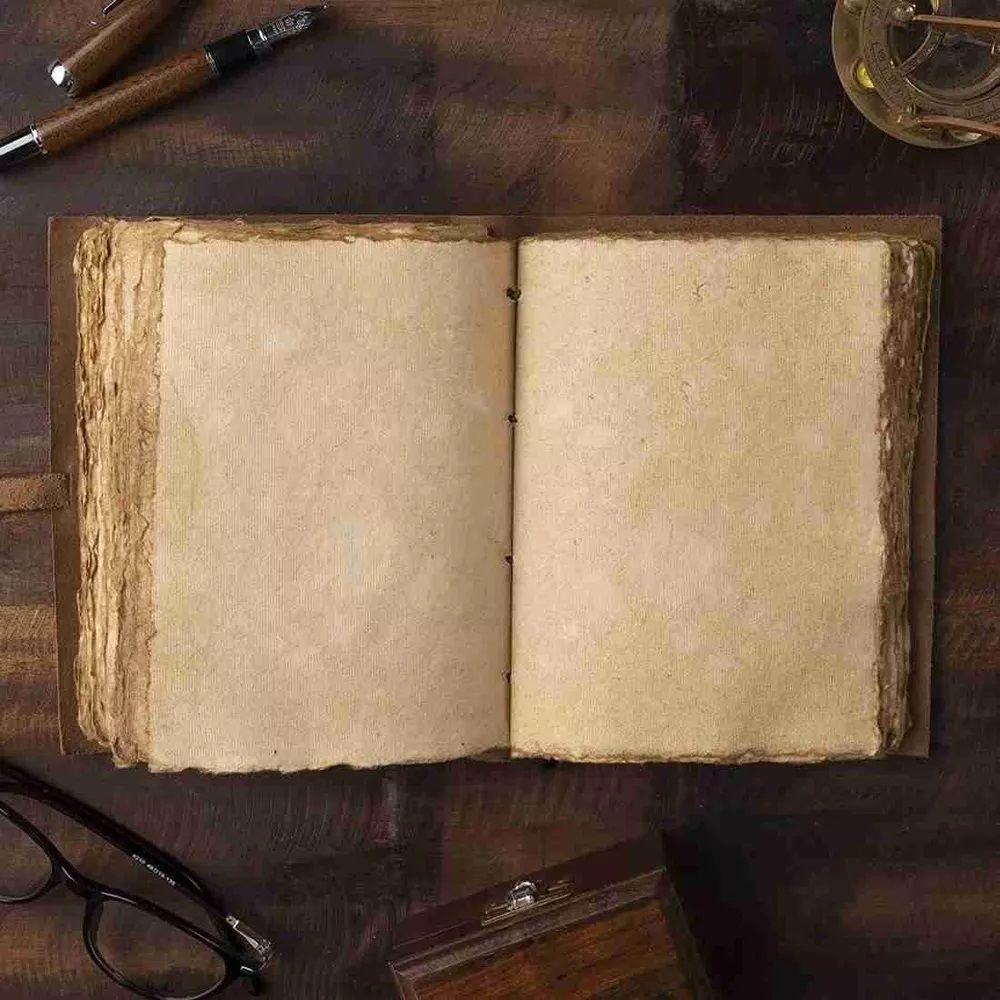 Vintage Leather Bound Journal Antique Handmade Paper Notebook Diary Sketchbooks