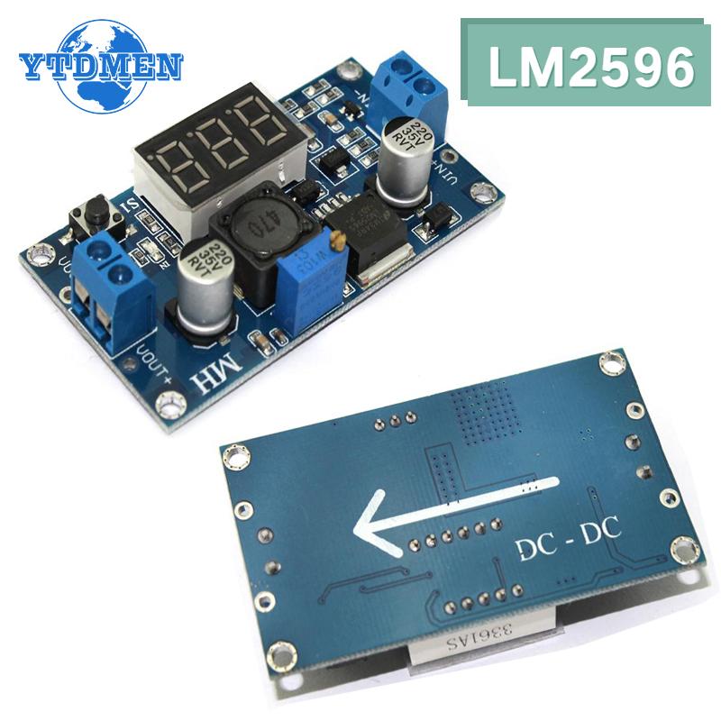 

1PCS LM2596 DC To DC Buck Converter 2A 4.0~40V To 1.25-37V Adjustable Voltage Power Supply Step Down Module with LED Voltmeter