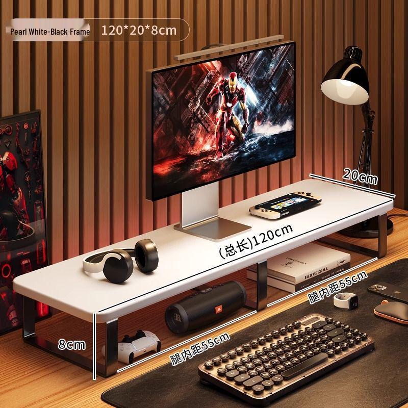 Desktop Organizer and Monitor Riser with Keyboard Tray
