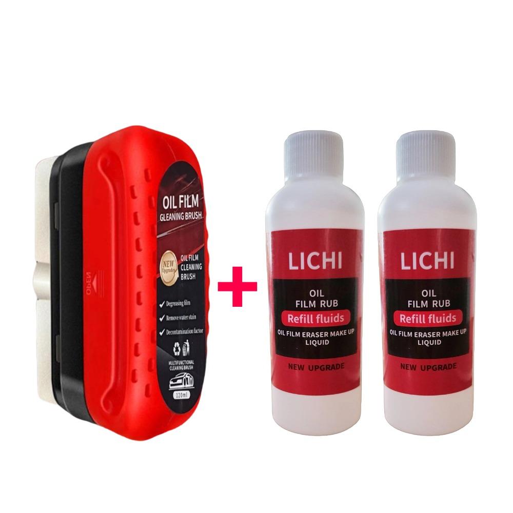Car Glass Oil Film Remover Automotive Glass Sponge Cleaning Brush Front Inner Windshield Glass Oil Film Cleaner for Car Cleaning