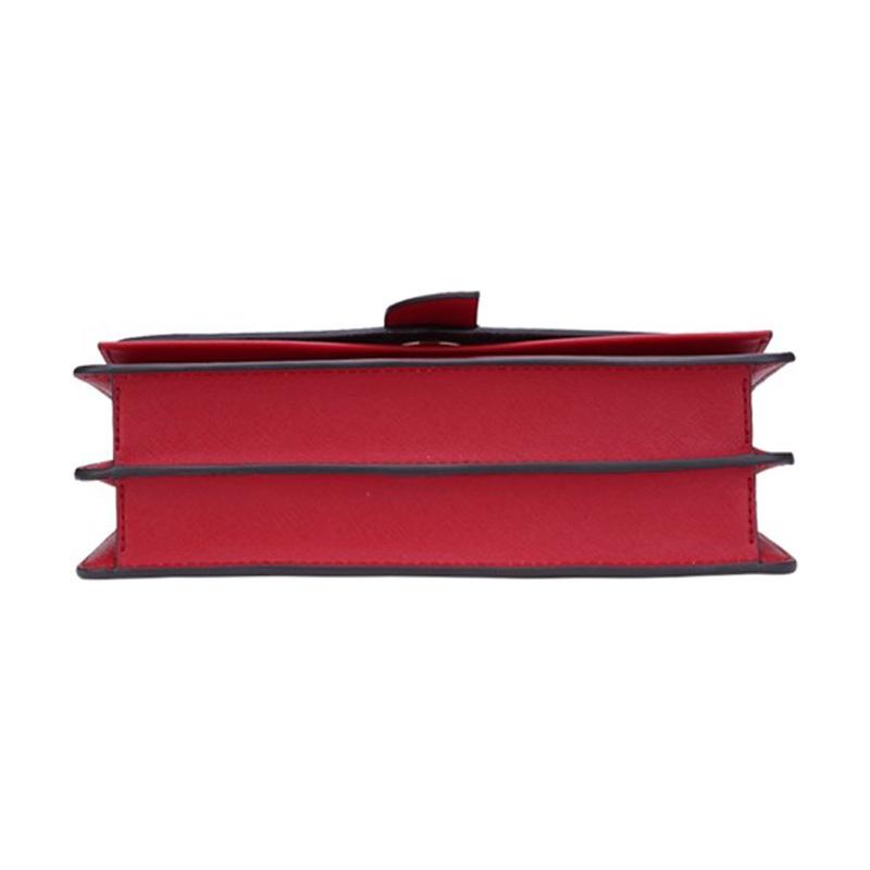 Michael Kors Greenwich Classic Solid Color Design Commuter Fashion Leather Handbag Regular Women's Red