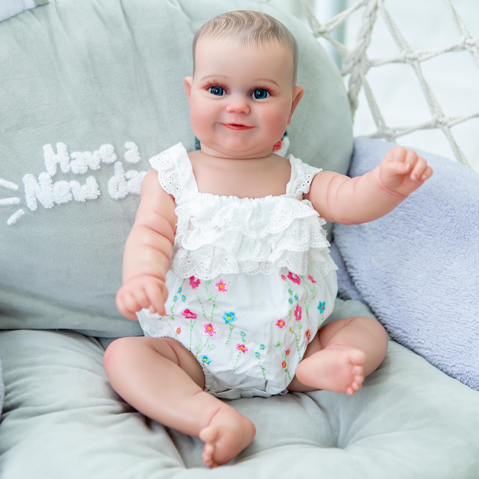 19-Inch Realistic Full Silicone Reborn Baby Doll 19 inches