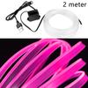 1M/2M LED dekorativní lampa do interiéru auta El drát Neonová páska Pro Auto DIY Flexibilní ambientní světlo USB Party atmosféra Dioda