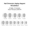 24Pcs Short Almond Press on Nail with Floral Designs Full Cover Stick on Nail Fashion Nail Art for Spring and Summer