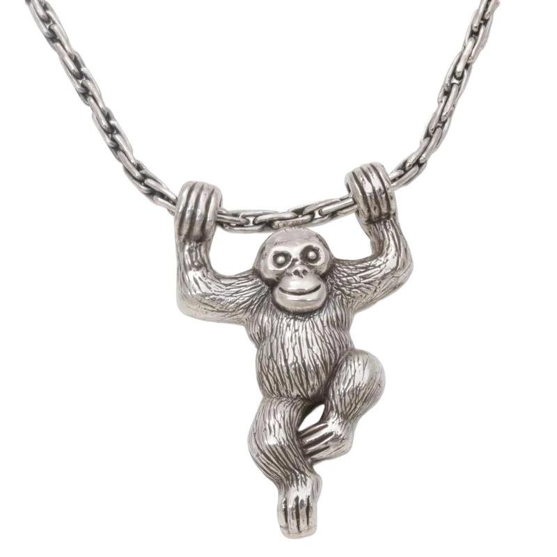 New Hip-hop Funny Gorilla Pendant European and American Style Fashion Creative Small Animal Necklace Accessories