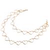 Fashion Hollow Splicing Love Heart Waist Chains for Women Hiphop Cool Waist Belts Double Layer Heart Trouser Chain Jewelry Gifts