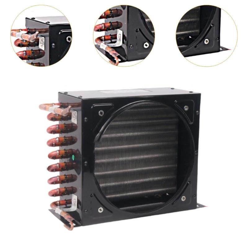 Heavy Duty Freezer Refrigerator Condenser Small Copper Tube Aluminum Fin Air Cooled Water Cooled Cold Storage Radiator
