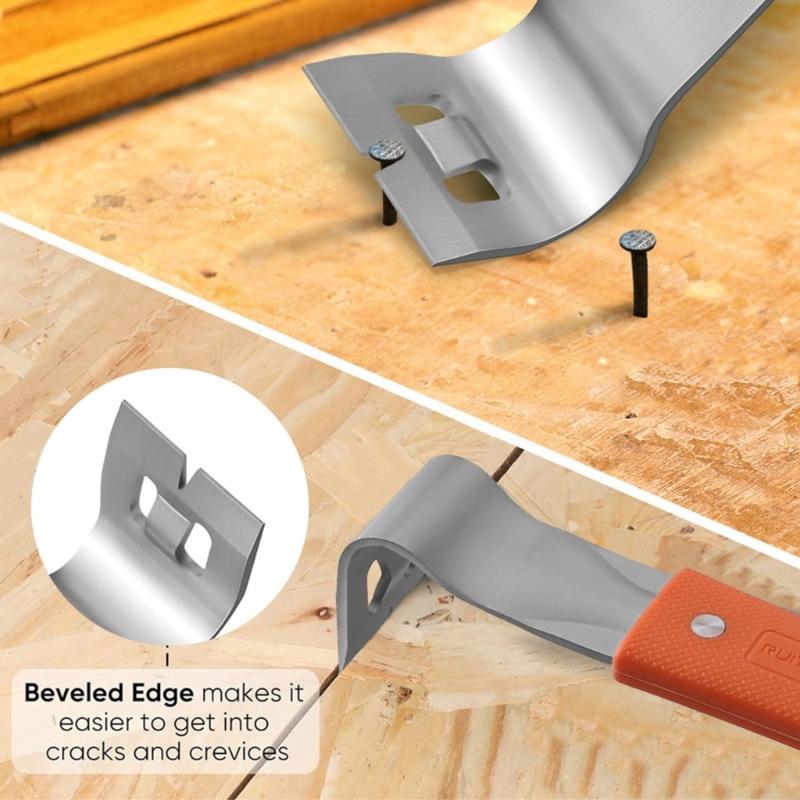 StainlessSteel Prybar Scrapers Remove Residues from Steel, Aluminum, and More Prybar End Offer Leverages