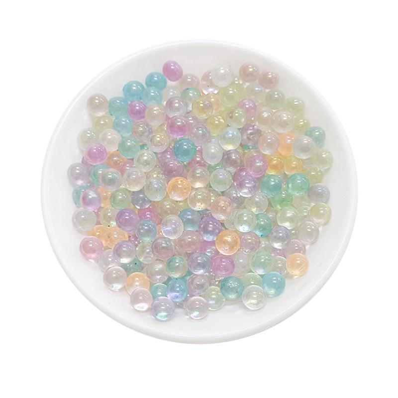Clear Flat Glass Marble For Vase Aquarium Pebbles Vase Fillers Beads Loose Glass Rounds for Table Styling, Jar Arrangements and Craft Projects,
