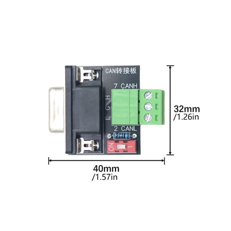 CAN Bus Adapter USB To  120Ohm Resistors Builts In ABS PC Material For Industrial Use