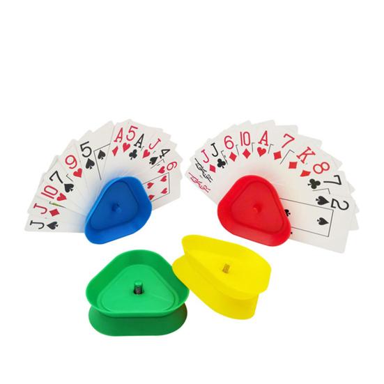 4Pcs Triangle Poker Card Holder Little Hands Kids Seniors Arthritis Hands-Free Paper Cards