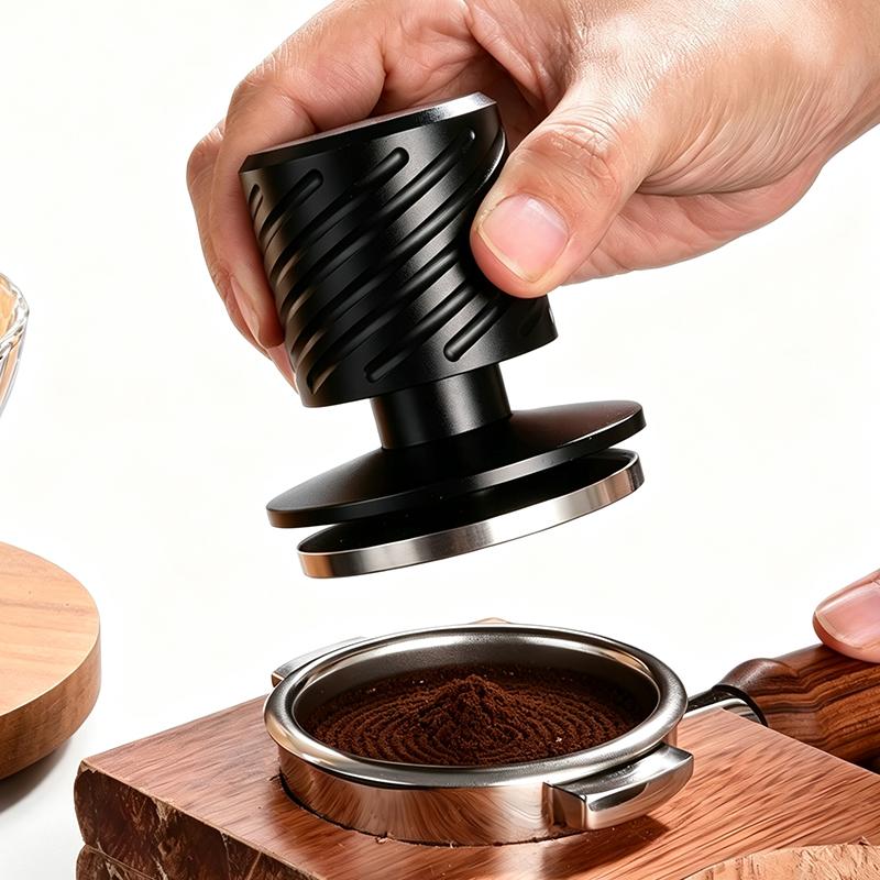 304 Stainless Steel Coffee Tamper with Dual Spring Constant Pressure 51mm/53mm/58mm Espresso Tamper for Threaded Barista Tool