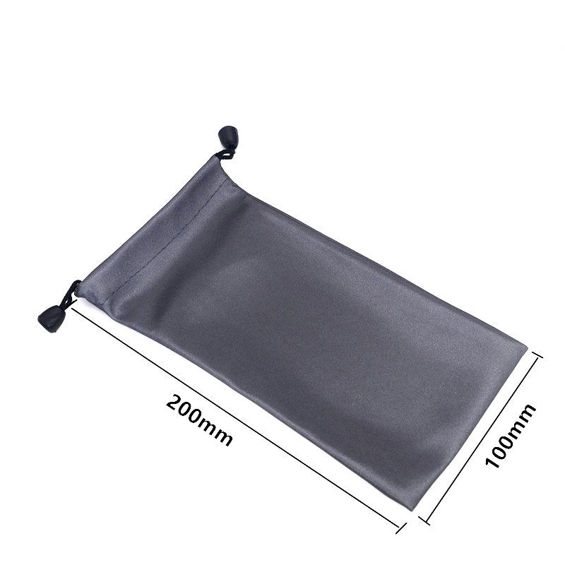 Waterproof Gray Drawstring Bag for Power Bank, Phone, Hard Drive, and Selfie Stick.