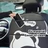 Kick Mat Back Seat Protector Cartoon Panda Car Backseat Cover With Transparent Pocket Car Seat Mat Protector Car Accessories For