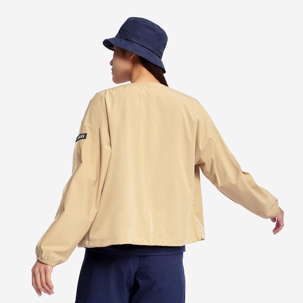 Aigle Official Round Neck Size 34 Women's UV-Cut, Water-Repellent Jacket, OBFBJ42, Beige,