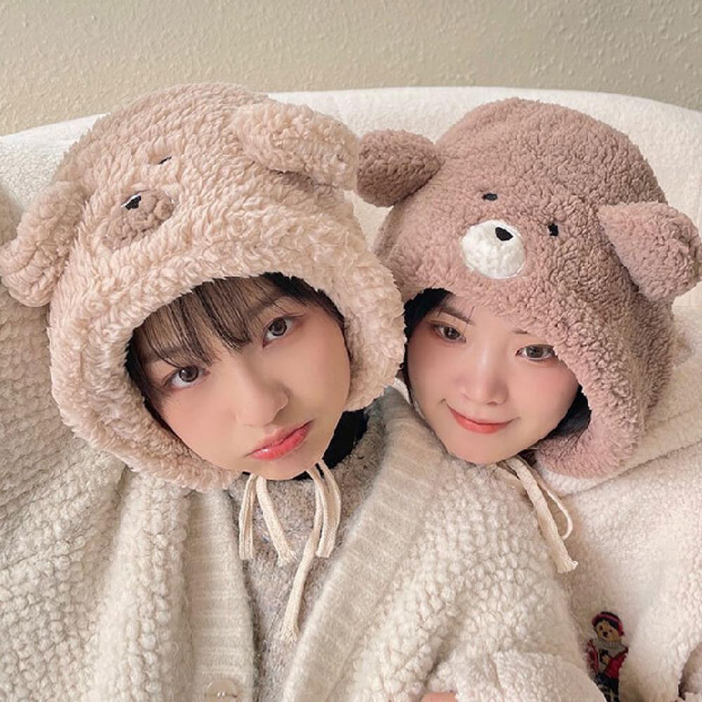 Vintermössa med teddyfleece-snodd för kvinna eller par