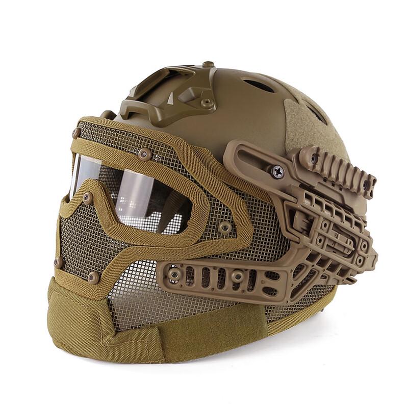 WBD Integrated Tactical Helmet with Steel Wire Face Mask