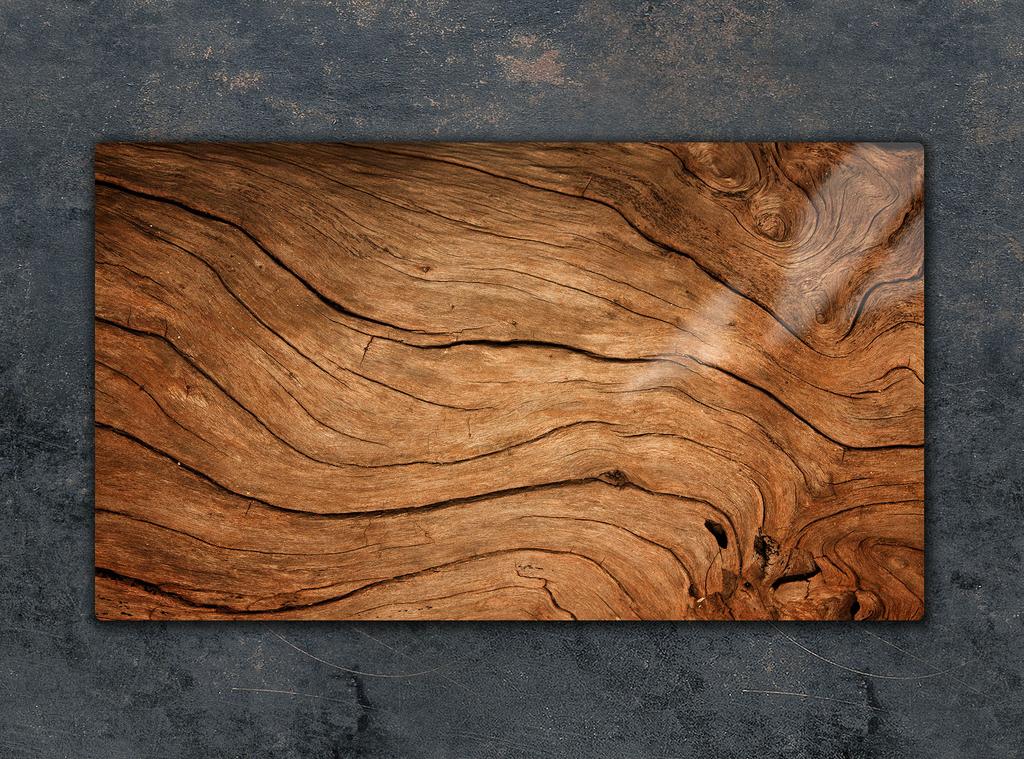 SZKLANA DESKA DO KROJENIA 52x30 DREWNO