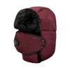 Winter Windproof Unisex Fleece Lined Hat With Face Ear Coverage Cycling Outdoor Activities