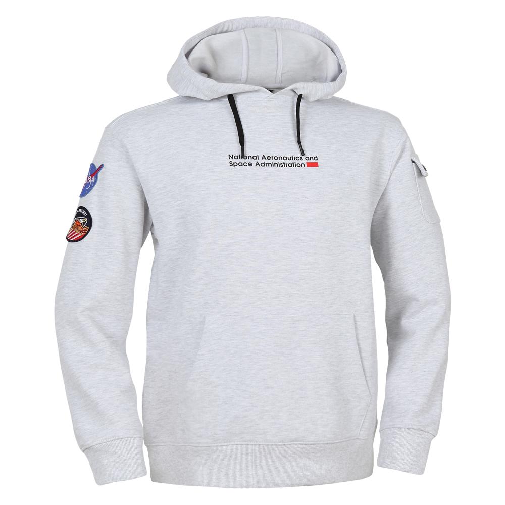 Nasa Unisex Standard Sweat Wappen Hoodie Jacket [Melange White] 105