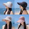 Summer Wide Brim Sun Hat With Removable Hat Top Breathable Sunshade For Outdoor Activities