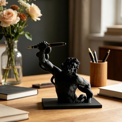3D Printed Laocoon Bust Sculpture Stable Base Greek Mythology Ornament Ancient Greek Artistic