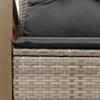 2 Seater Garden Sofa with Cushions Gray Poly Rattan