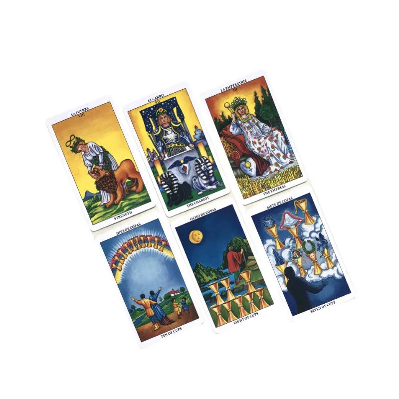 10.3*6cm Primary Beginner Tarot English Spanish Edition 78-Card Deck Board Game