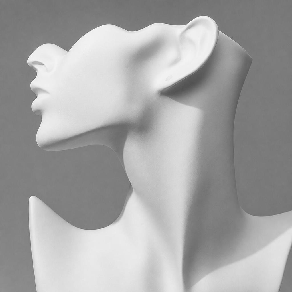 Necklace Display Stand Elegant Mannequin Head Bust Premium for Showroom, Dresser
