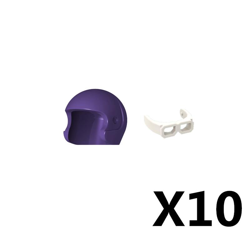 Military Soldier Figure Helmet Building Block Motorcycle Racing hat Cape cap Building Block Weapon Accessories Gift Toy Kid J052