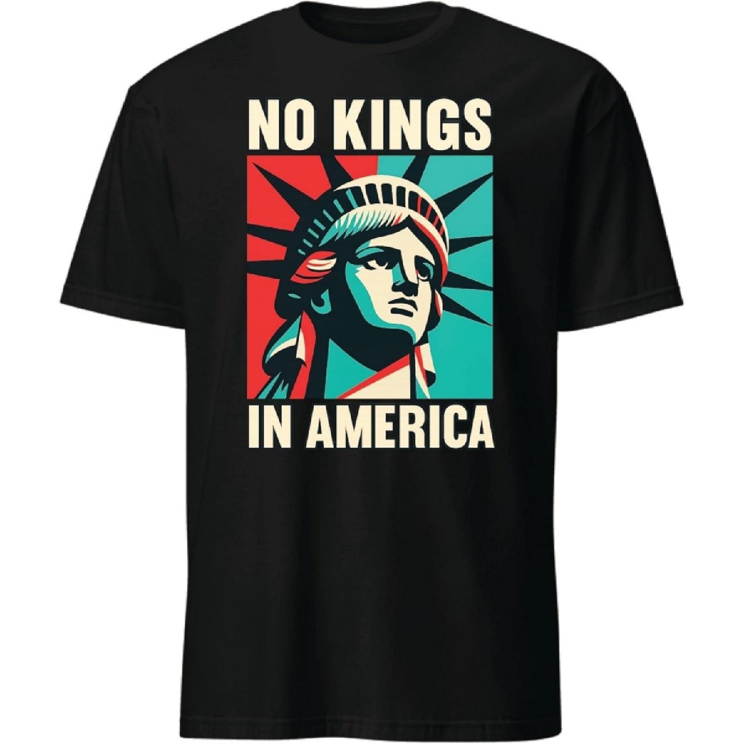 PrimeChoose Футболка Статуя Свободы Флаг США В Америке Нет Королей XXXXXL разноцветный