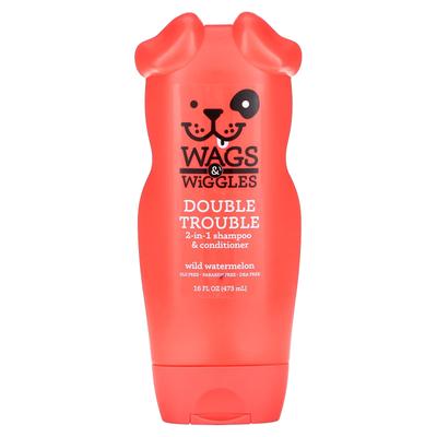 Șampon și Balsam 2 în 1 Double Trouble, Pepene Verde Sălbatic, 473 ml (16 Fl Oz)