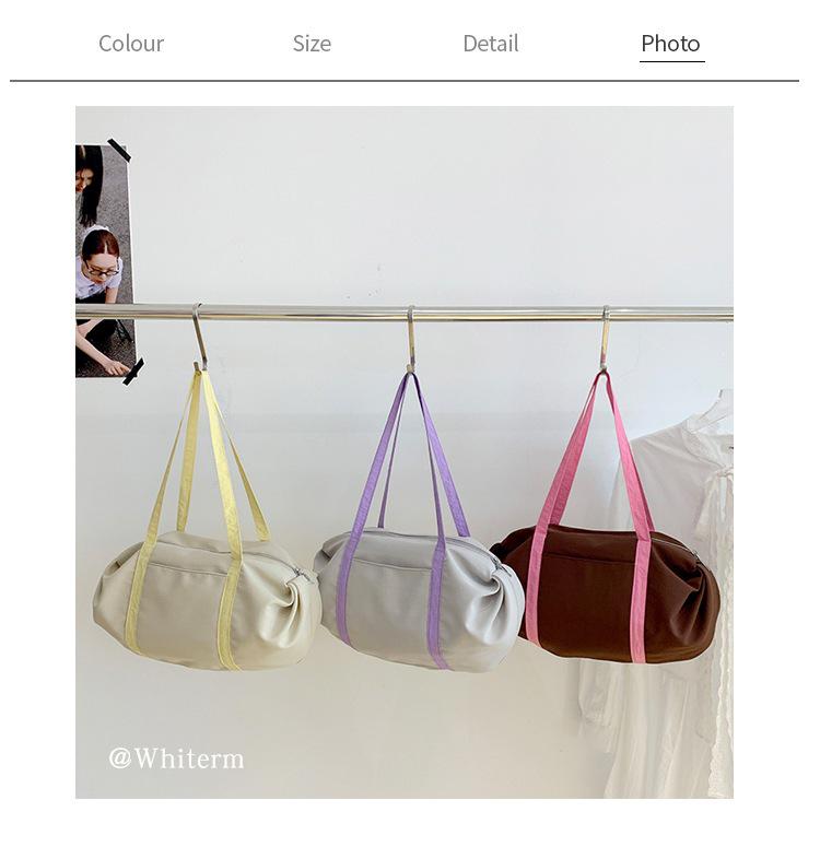 2026 Korean Style Large Capacity Color Block Casual Shoulder Bag
