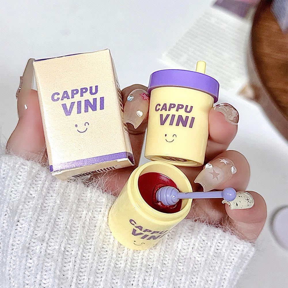 CAPPUVINI Milk Tea Cup Solid Lip Gloss Autumn And Winter Moisturizing Lip Gloss Set