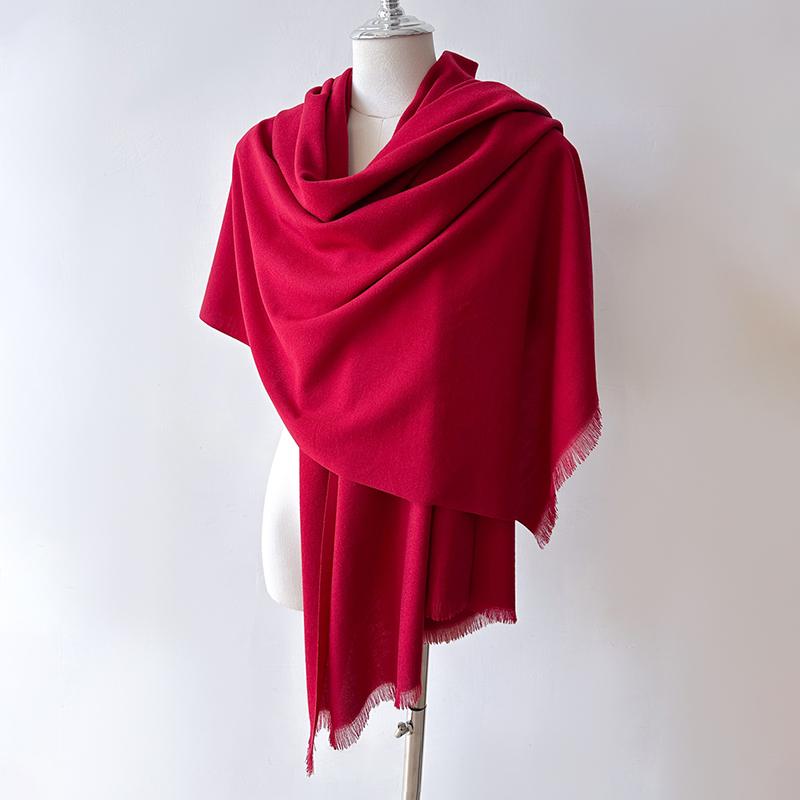 Fashion Winter Cashmere Scarf For Women Warm Solid Color Wraps Shawls Bandana Foulard Neckerchief Poncho Echarpe Pashmina Stoles